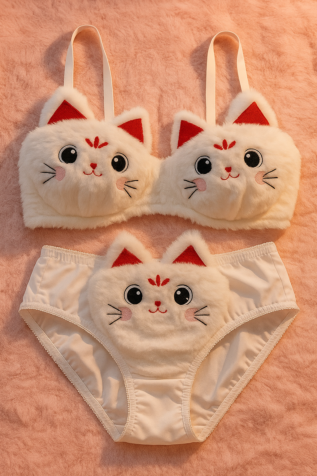 Kombinezon BunnySuit™ – różowy polarowy z uszami
